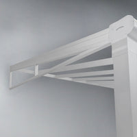 Veranda key frame glass panel in white frame installed in gable end