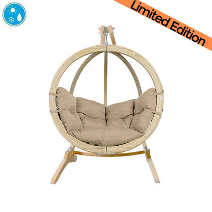 globo single sahara hanging egg chair limited edition product exterior view — view 2