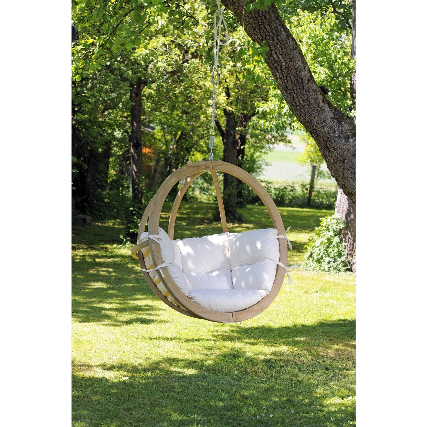 globo single natura hanging egg chair product exterior view — view 2