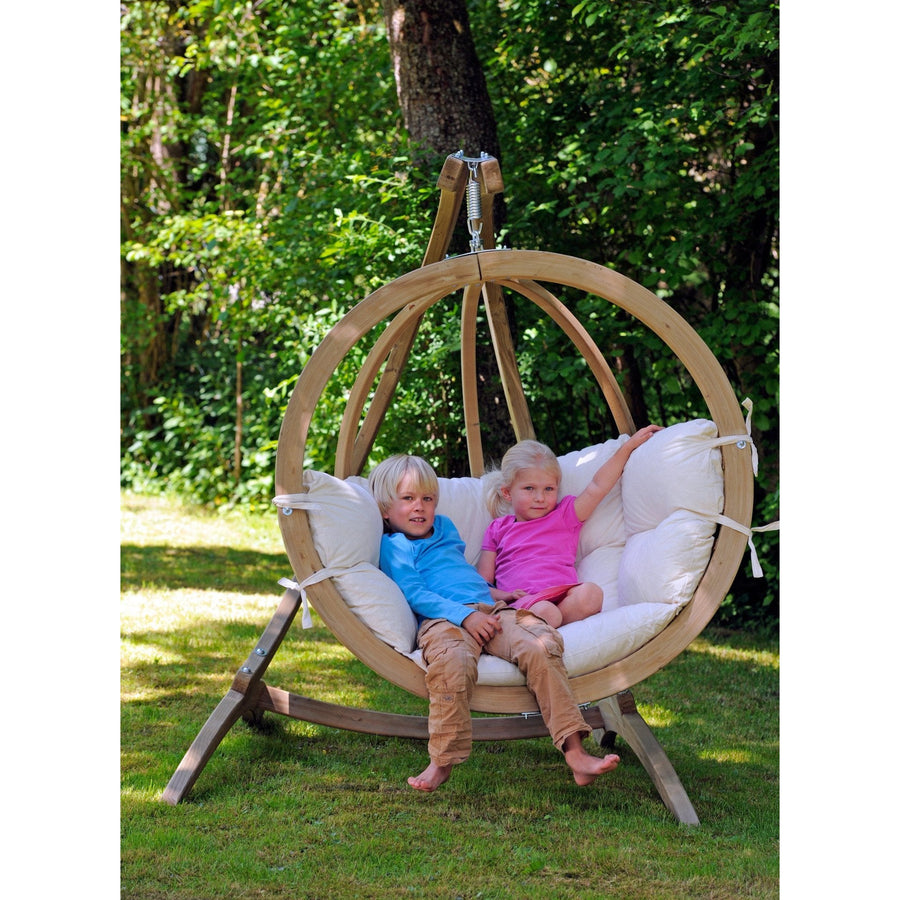 globo single natura hanging egg chair product exterior view — view 4