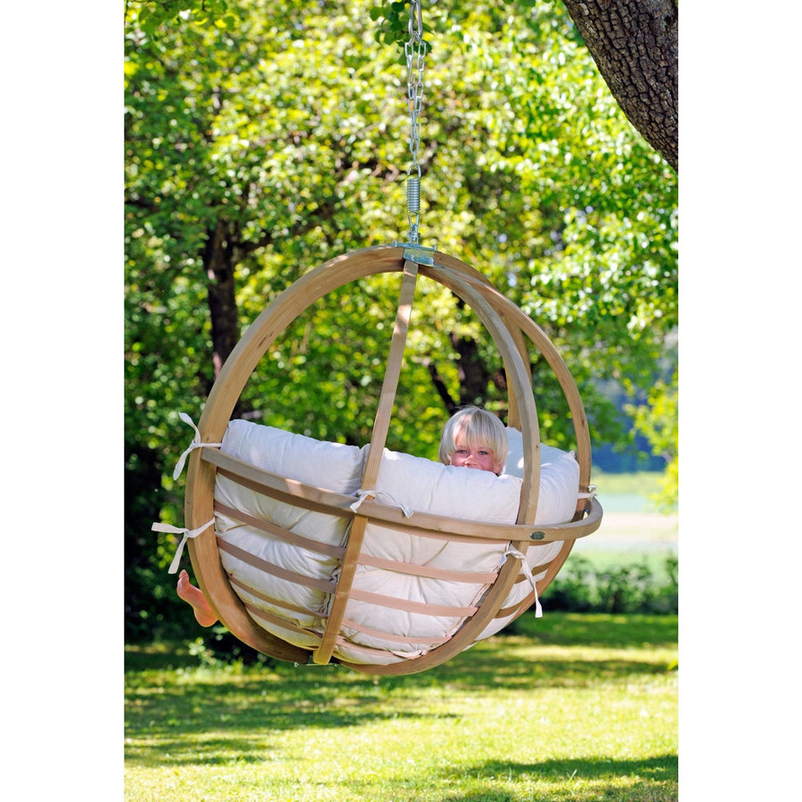 globo single natura hanging egg chair product exterior view — view 5