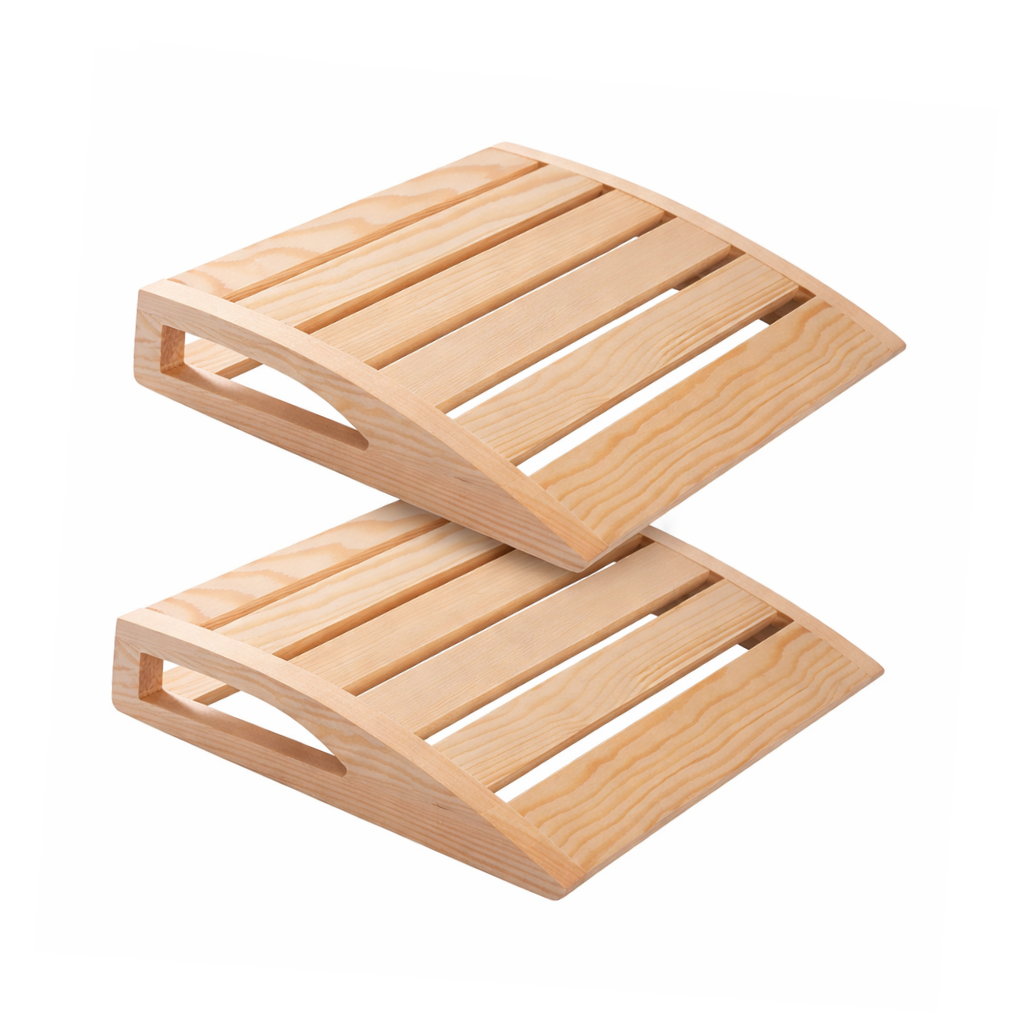 Alder Wood Sauna Headrests (Pair) — front view