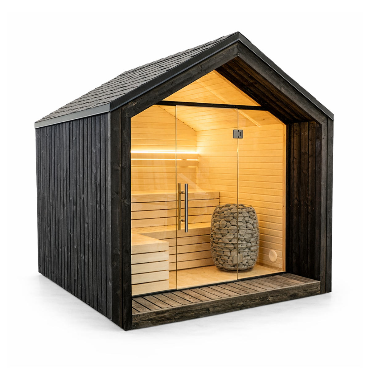 Ridge 250 Deluxe 2-4 Person Outdoor Prebuilt Cube Sauna product exterior view