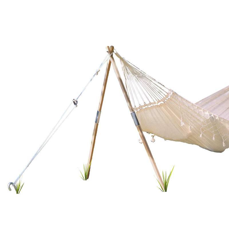 madera wooden post hammock stand product exterior view — view 2