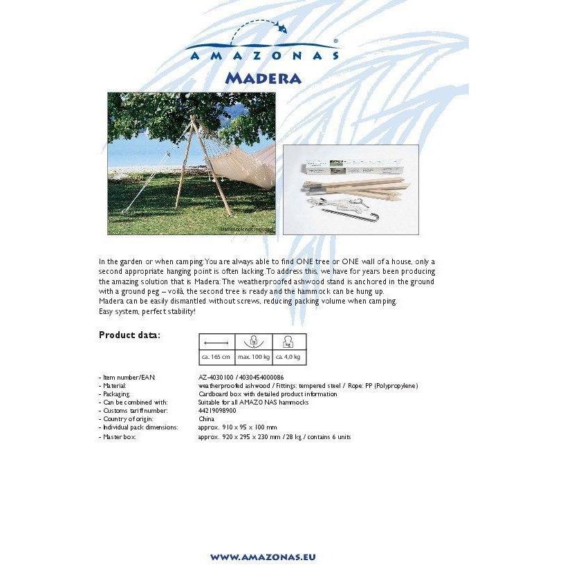 madera wooden post hammock stand product exterior view — view 4