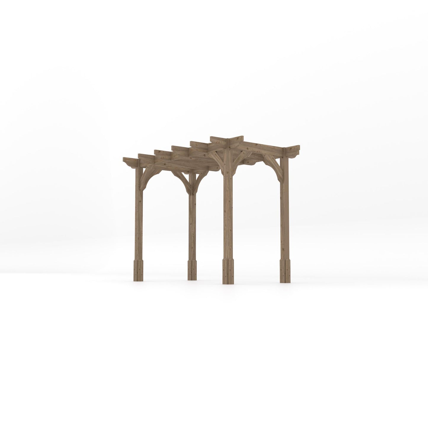 Freestanding Premium Pergola - Rustic Brown - 1.8m Width x 3m Length