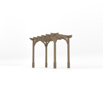 Freestanding Premium Pergola - Rustic Brown - 1.8m Width x 3m Length