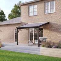 Timber Felt Shingle Roof | Wall Mounted Garden Shelter | Rustic Brown | 2.5m Depth x 2.9m Width