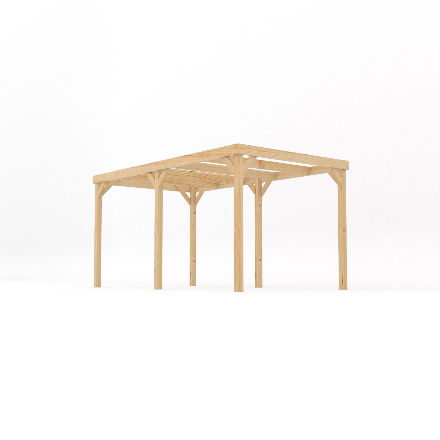 Freestanding Box Pergola - Light Green - 3m Width x 4.2m Length