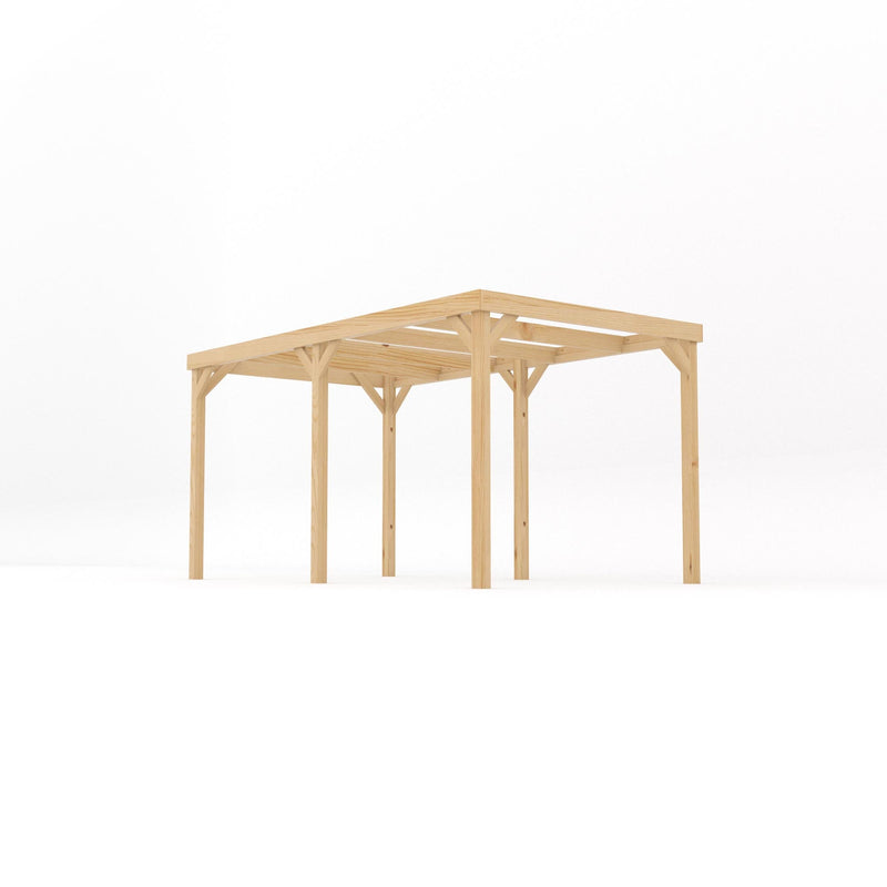 Freestanding Box Pergola - Light Green - 3m Width x 4.2m Length