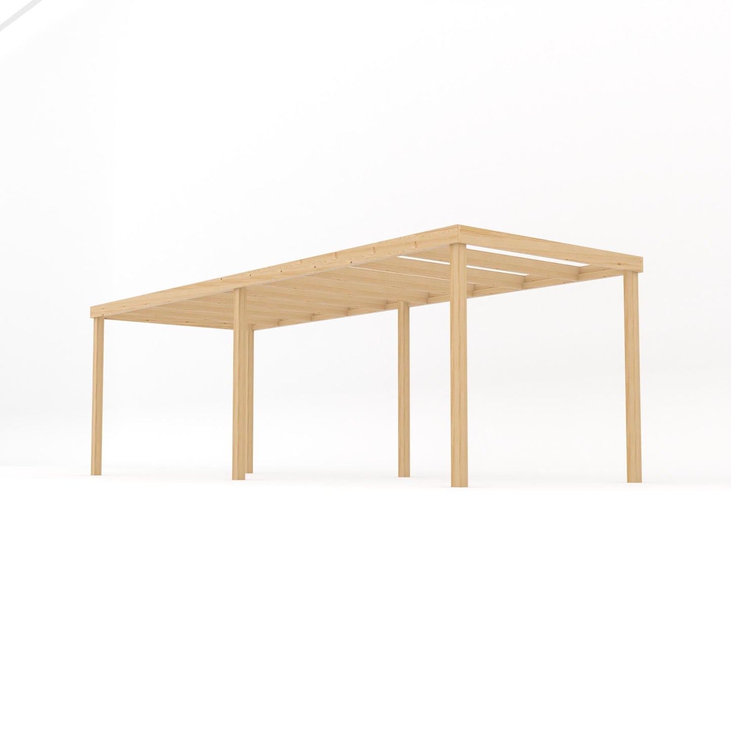 Freestanding Box Pergola - Light Green - 3.6m Width x 6.6m Length