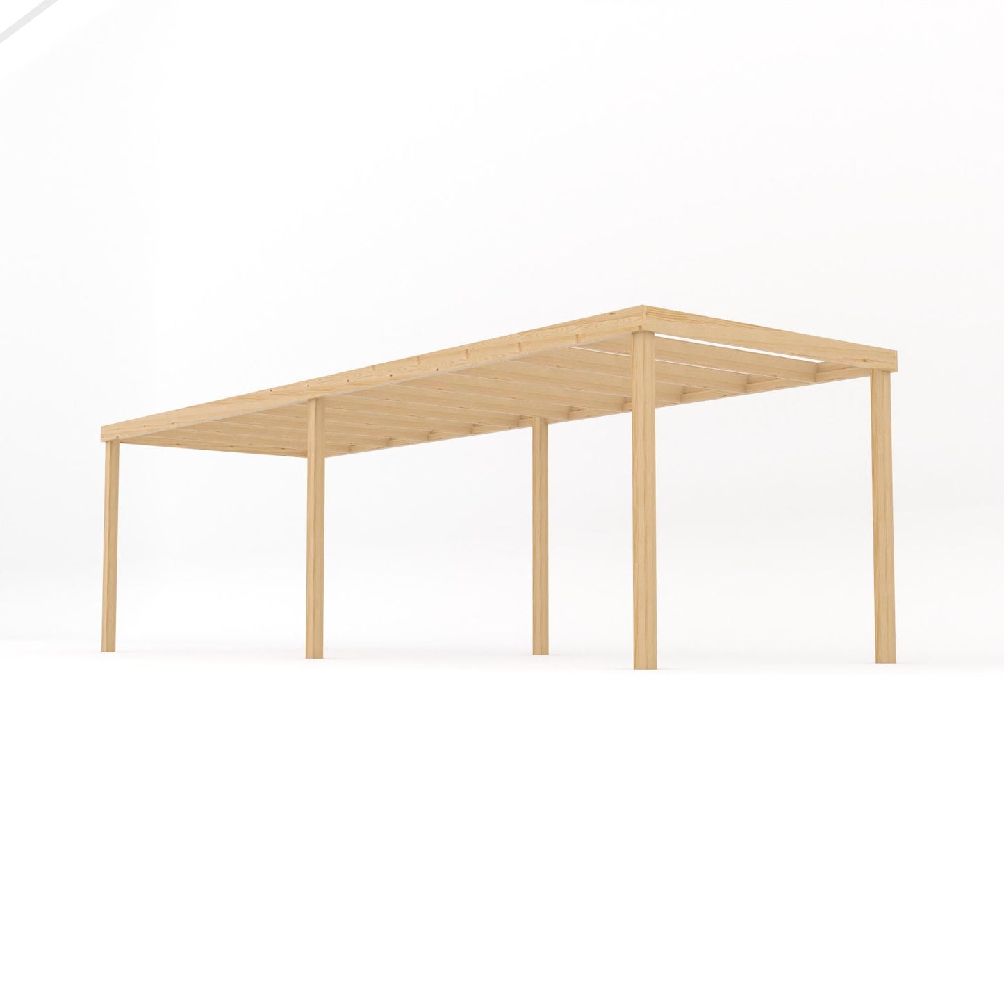 Freestanding Box Pergola - Light Green - 3.6m Width x 7.2m Length
