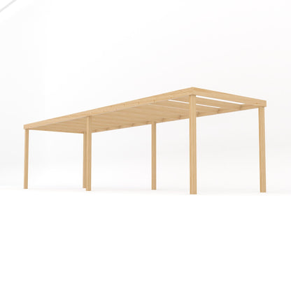 Freestanding Box Pergola - Light Green - 4.8m Width x 7.8m Length