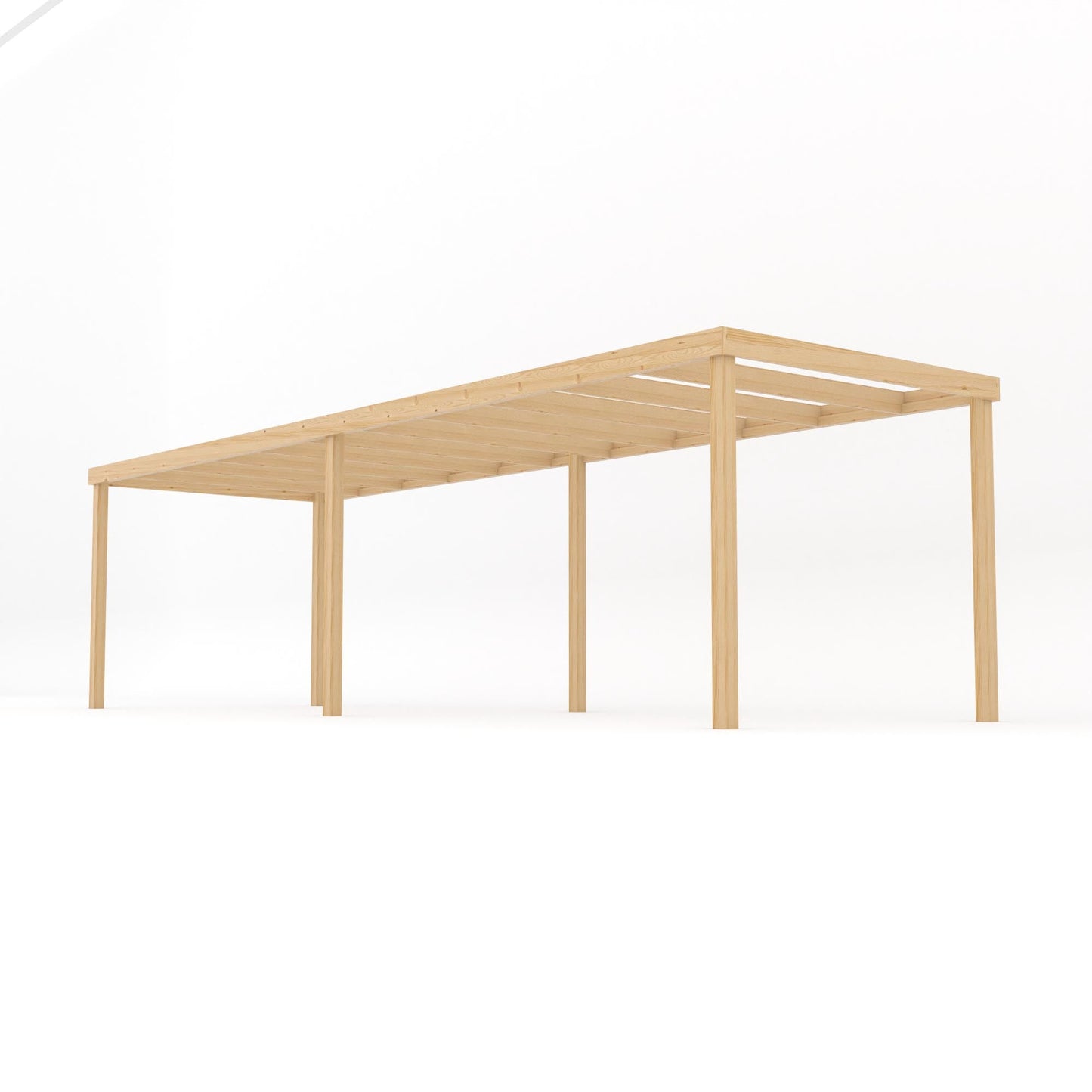 Freestanding Box Pergola - Light Green - 3.6m Width x 7.8m Length