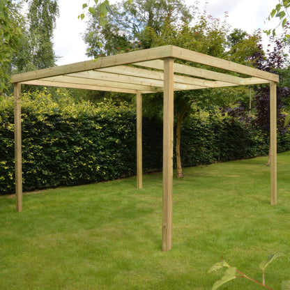 Freestanding Box Pergola - Light Green - 1.8m Width x 4.2m Length
