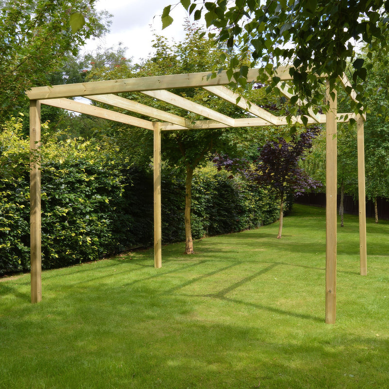 Freestanding Box Pergola - Light Green - 1.8m Width x 4.8m Length