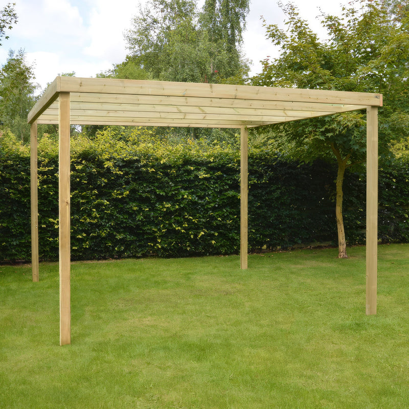 Freestanding Box Pergola - Light Green - 3m Width x 6.6m Length
