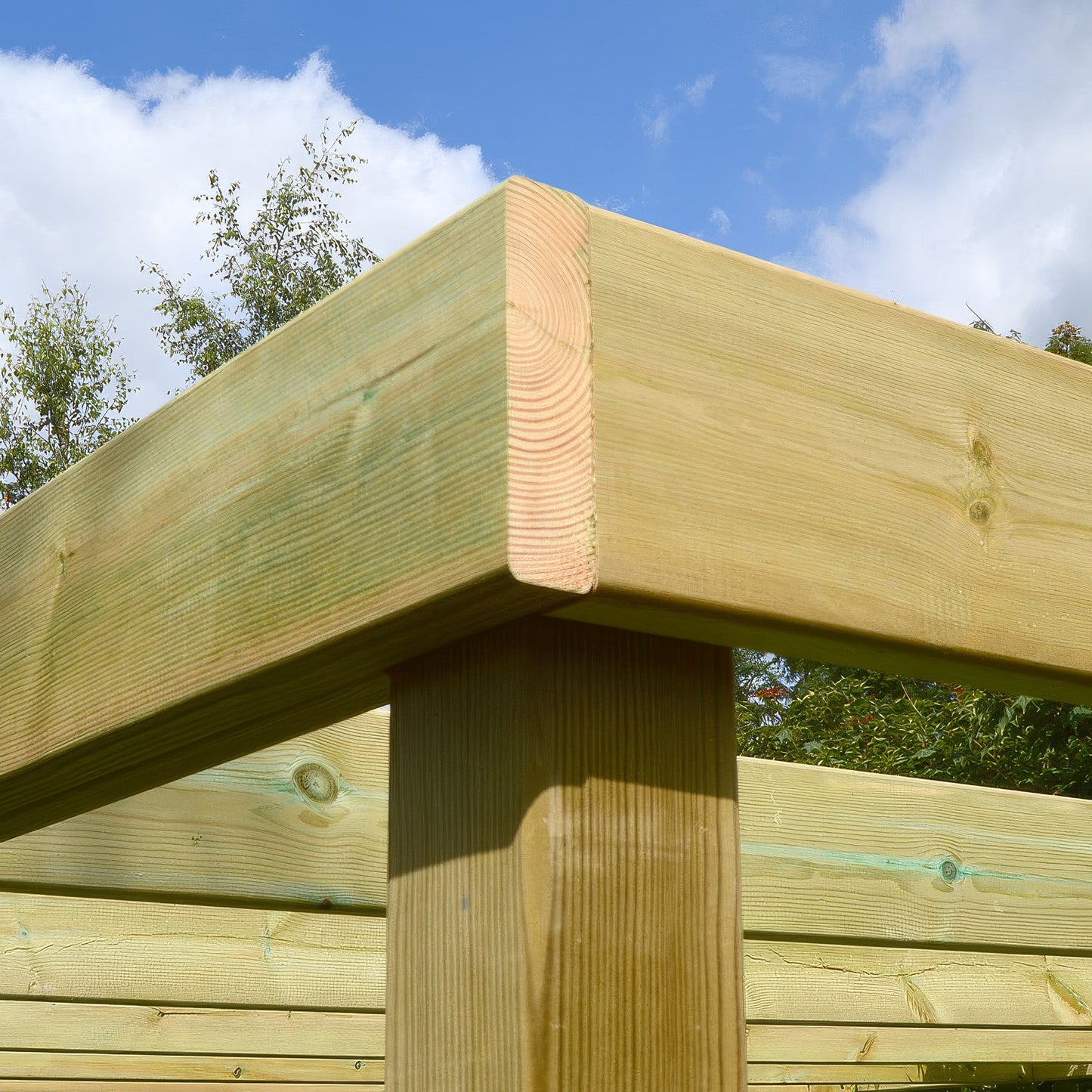 Freestanding Box Pergola - Light Green - 2.4m Width x 3m Length