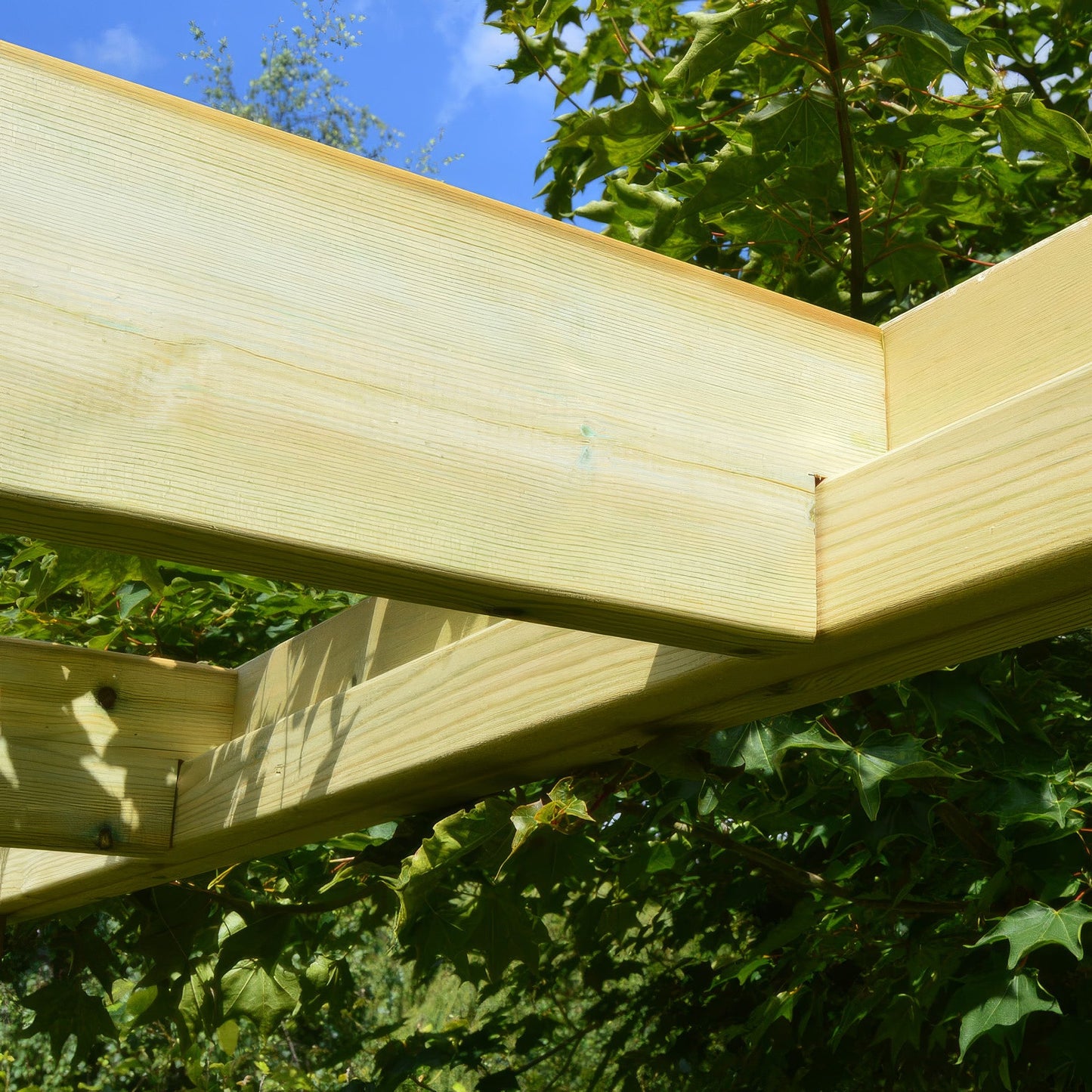 Freestanding Box Pergola - Light Green - 3.6m Width x 6m Length