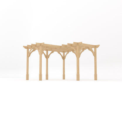 Freestanding Corner Premium Pergola - Light Green - 3.6m Width x 3.6m Length