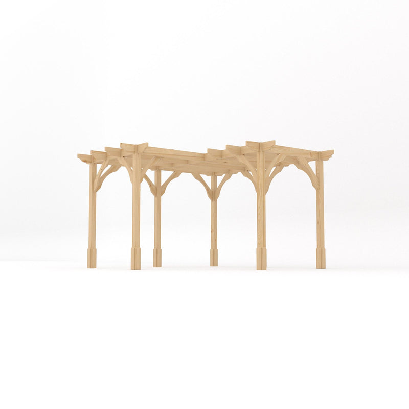 Freestanding Corner Premium Pergola - Light Green - 3.6m Width x 3.6m Length