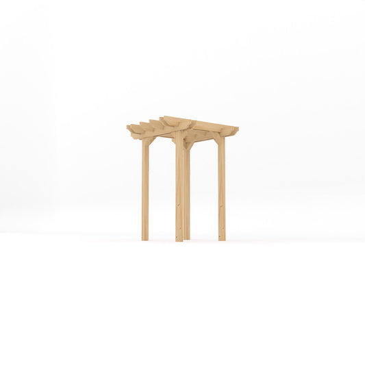 Pergola | Timber Double Garden Pergola | Freestanding Garden Structure | Open Slatted Roof | Light Green | 1.8m Width x 1.8m Length