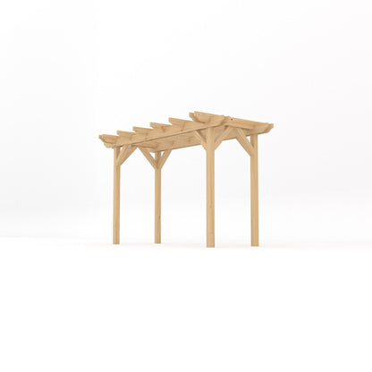 Freestanding Double Garden Pergola - Light Green - 1.8m Width x 3.6m Length
