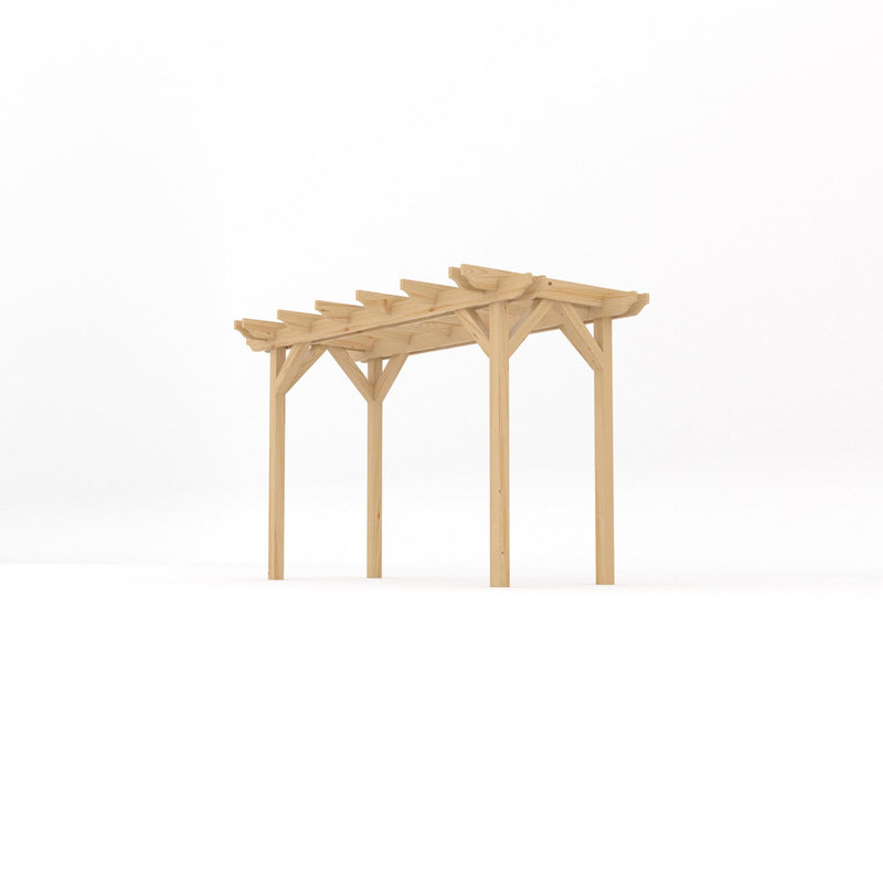 Freestanding Double Garden Pergola - Light Green - 1.8m Width x 3.6m Length