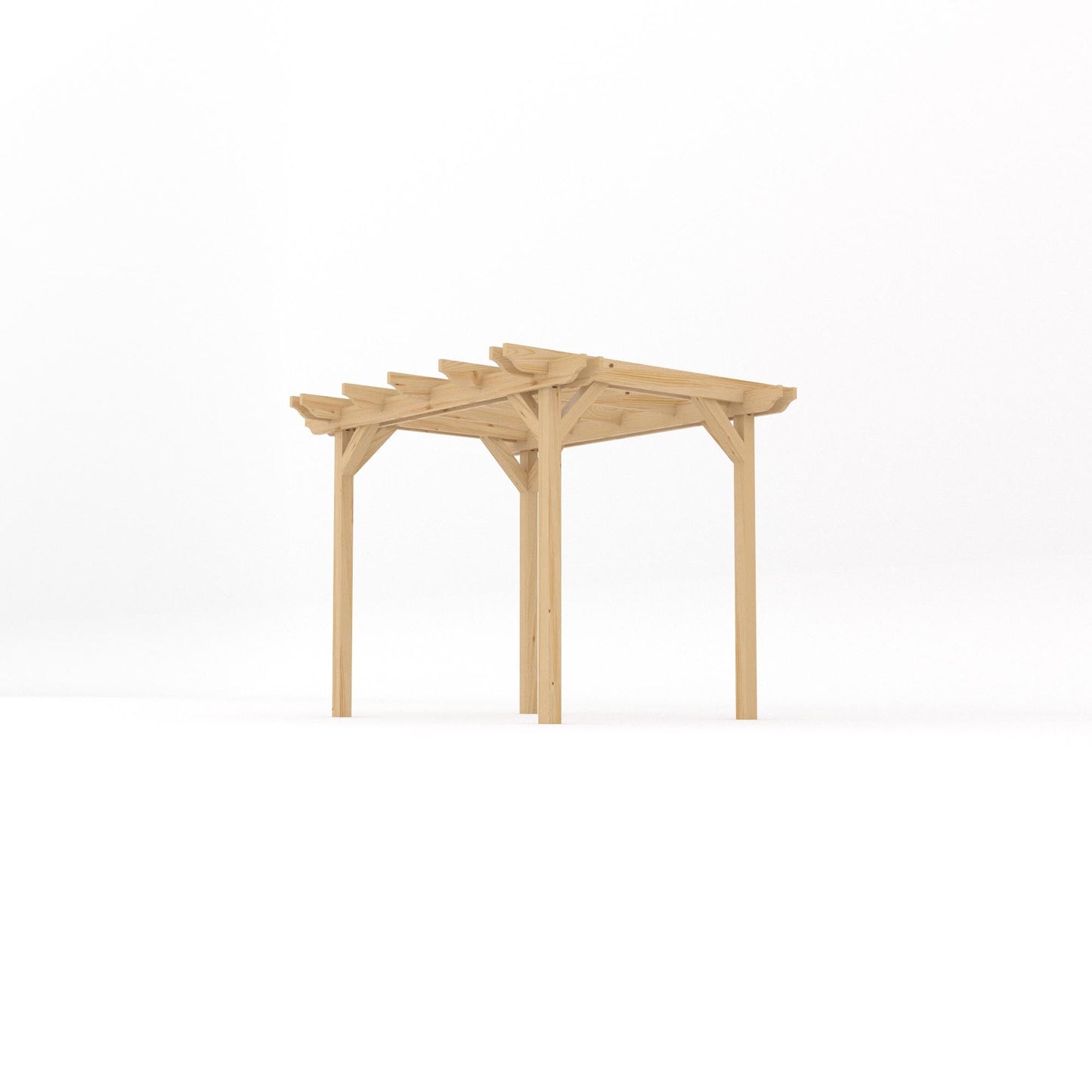 Freestanding Double Garden Pergola - Light Green - 2.4m Width x 3m Length