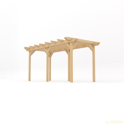 Freestanding Double Garden Pergola - Light Green - 4.2m Width x 4.8m Length