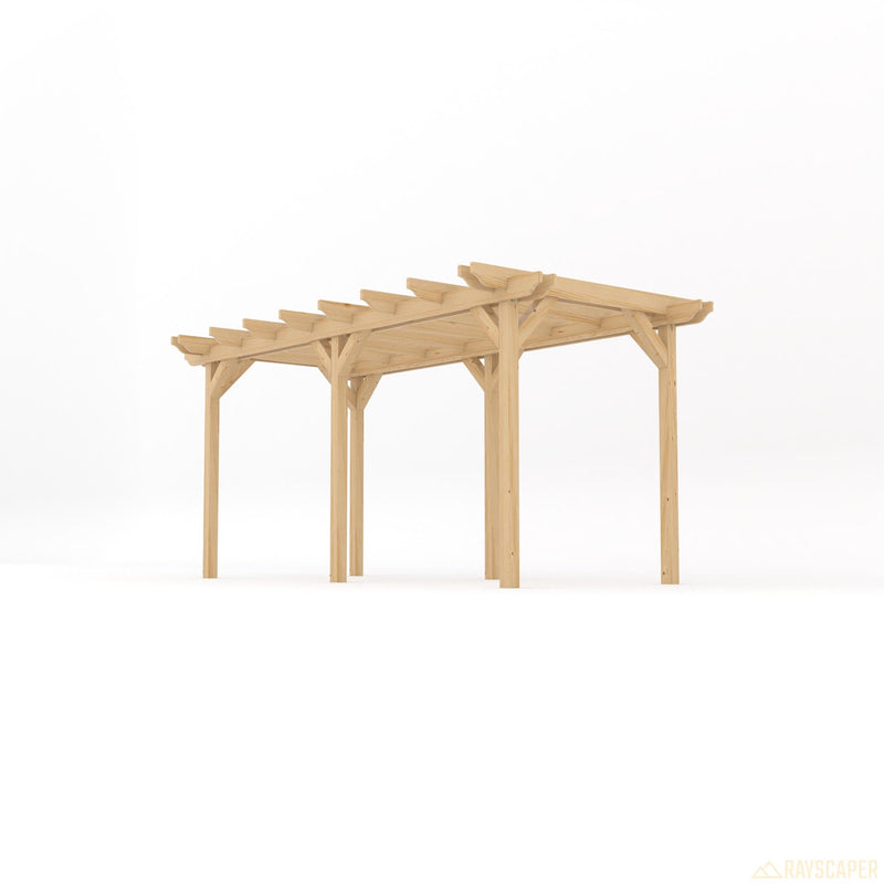 Freestanding Double Garden Pergola - Light Green - 3m Width x 4.8m Length