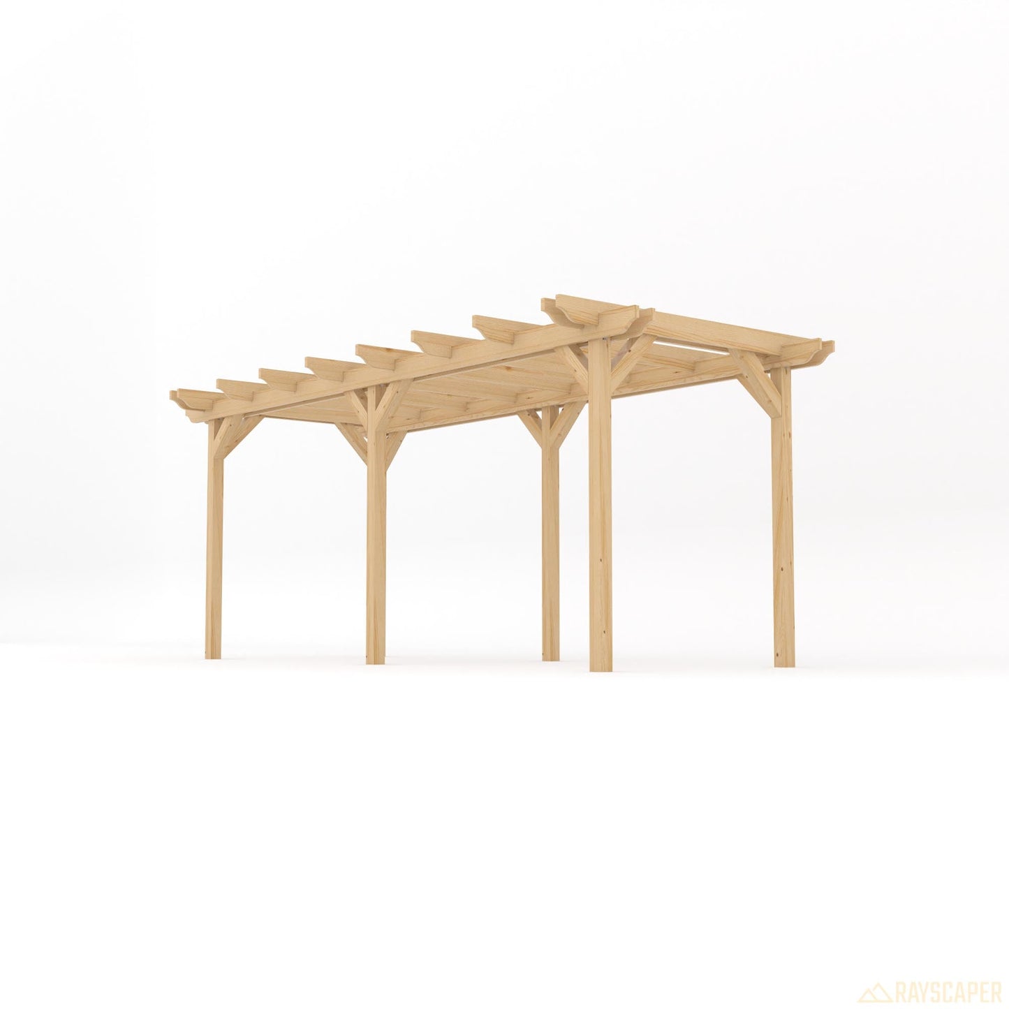 Freestanding Double Garden Pergola - Light Green - 2.4m Width x 5.4m Length