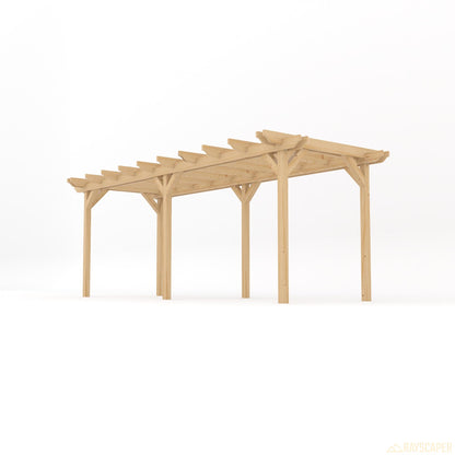 Freestanding Double Garden Pergola - Light Green - 3m Width x 6m Length