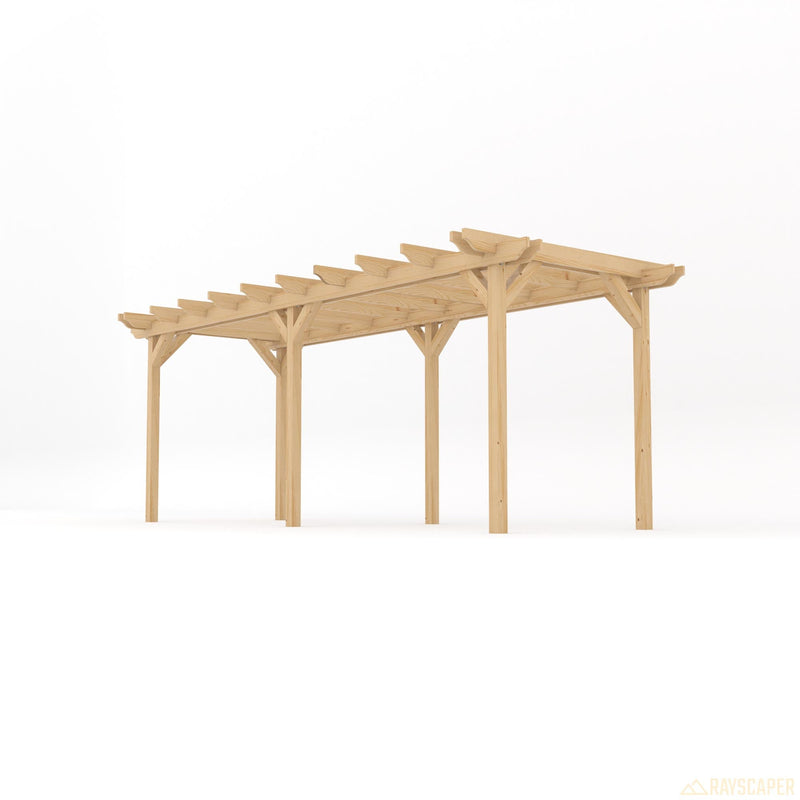 Freestanding Double Garden Pergola - Light Green - 3.6m Width x 6m Length