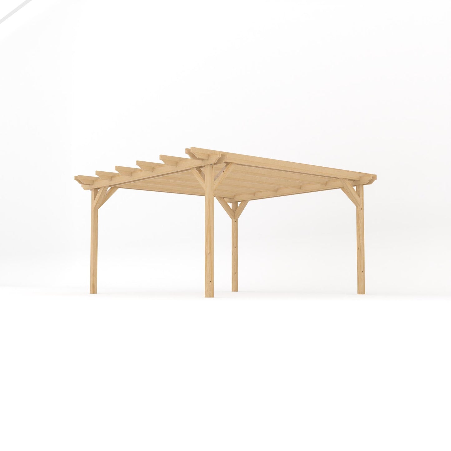 Freestanding Double Garden Pergola - Light Green - 4.2m Width x 4.2m Length