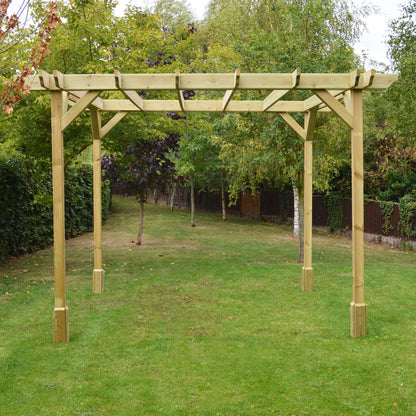 Freestanding Double Premium Pergola - Light Green - 1.8m Width x 5.4m Length