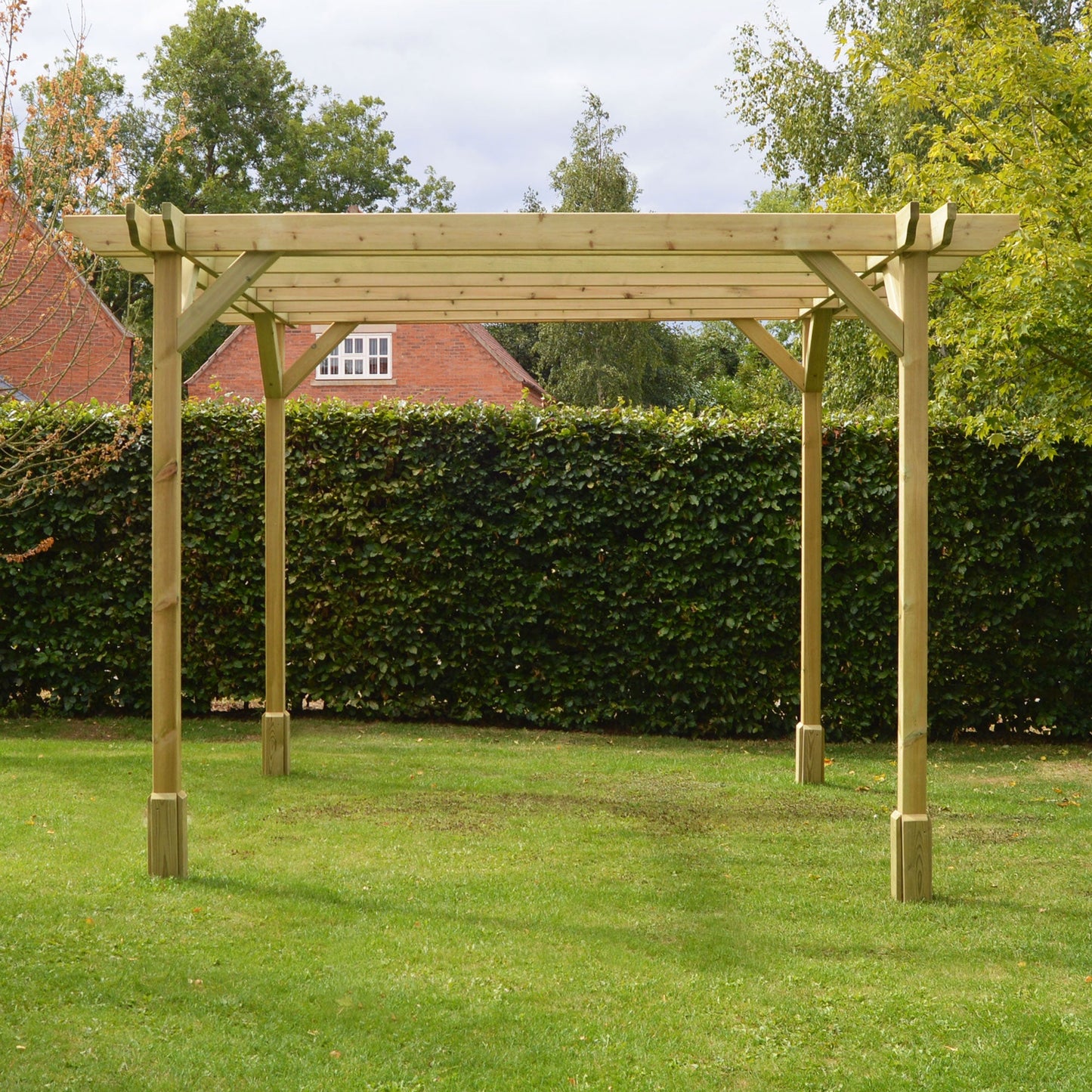 Freestanding Double Premium Pergola - Light Green - 3m Width x 7.2m Length