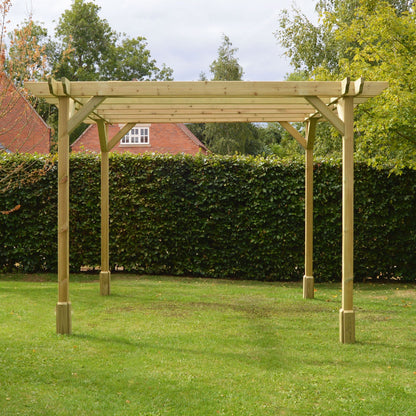 Freestanding Double Premium Pergola - Light Green - 3m Width x 4.8m Length