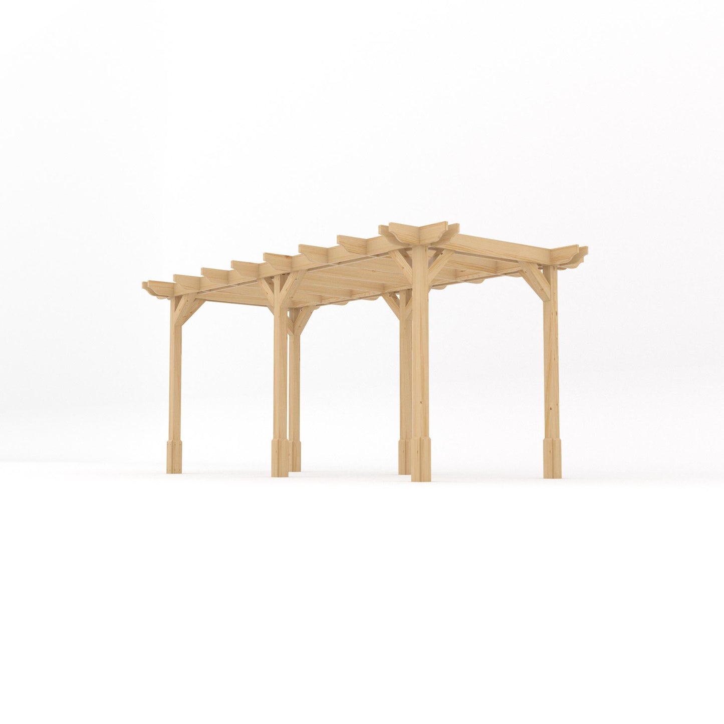 Freestanding Double Premium Pergola - Light Green - 3.6m Width x 4.8m Length