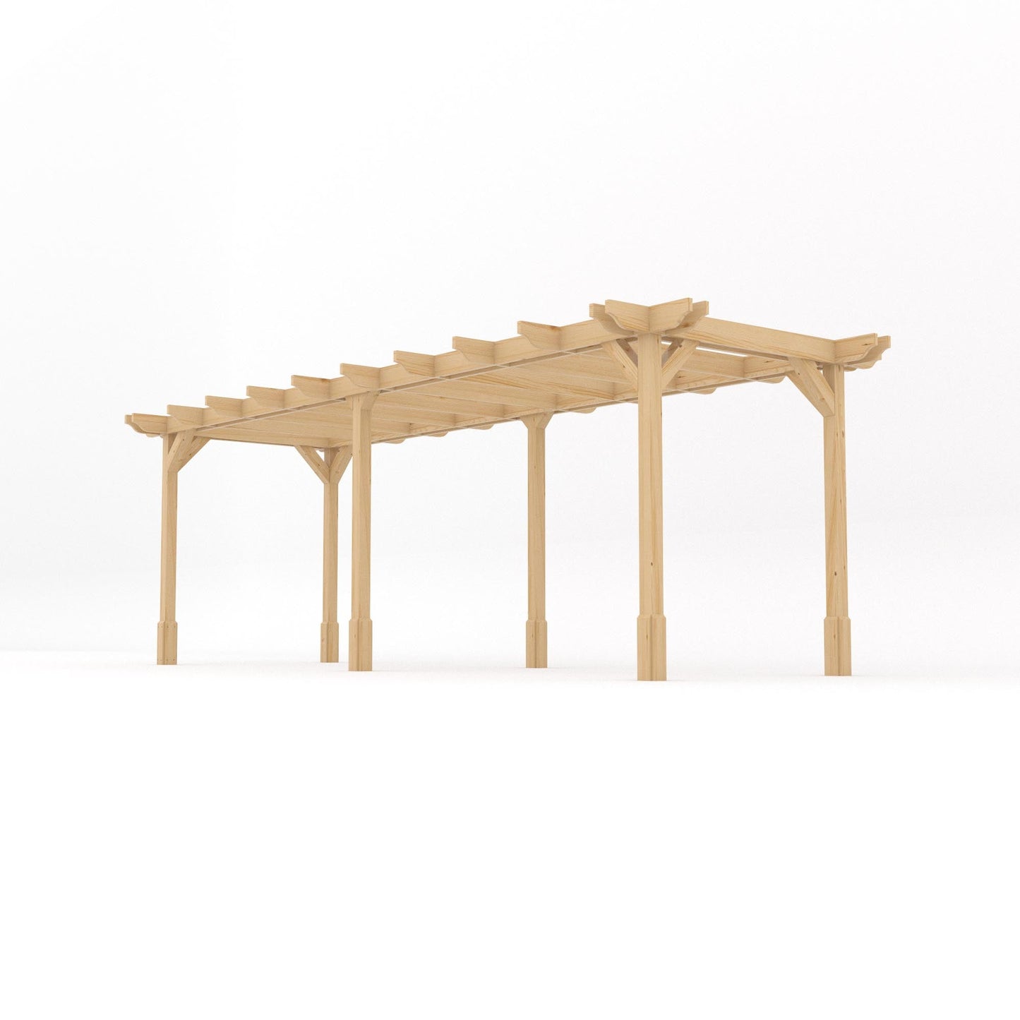 Freestanding Double Premium Pergola - Light Green - 3.6m Width x 6.6m Length