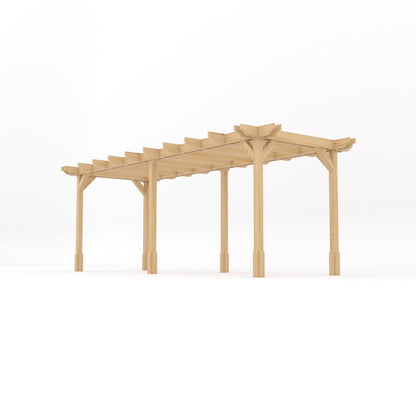 Freestanding Double Premium Pergola - Light Green - 3m Width x 6m Length