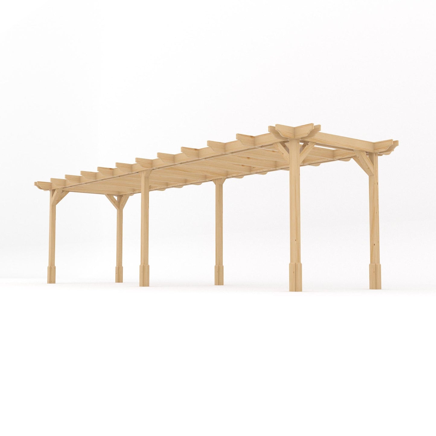 Freestanding Double Premium Pergola - Light Green - 3.6m Width x 7.8m Length