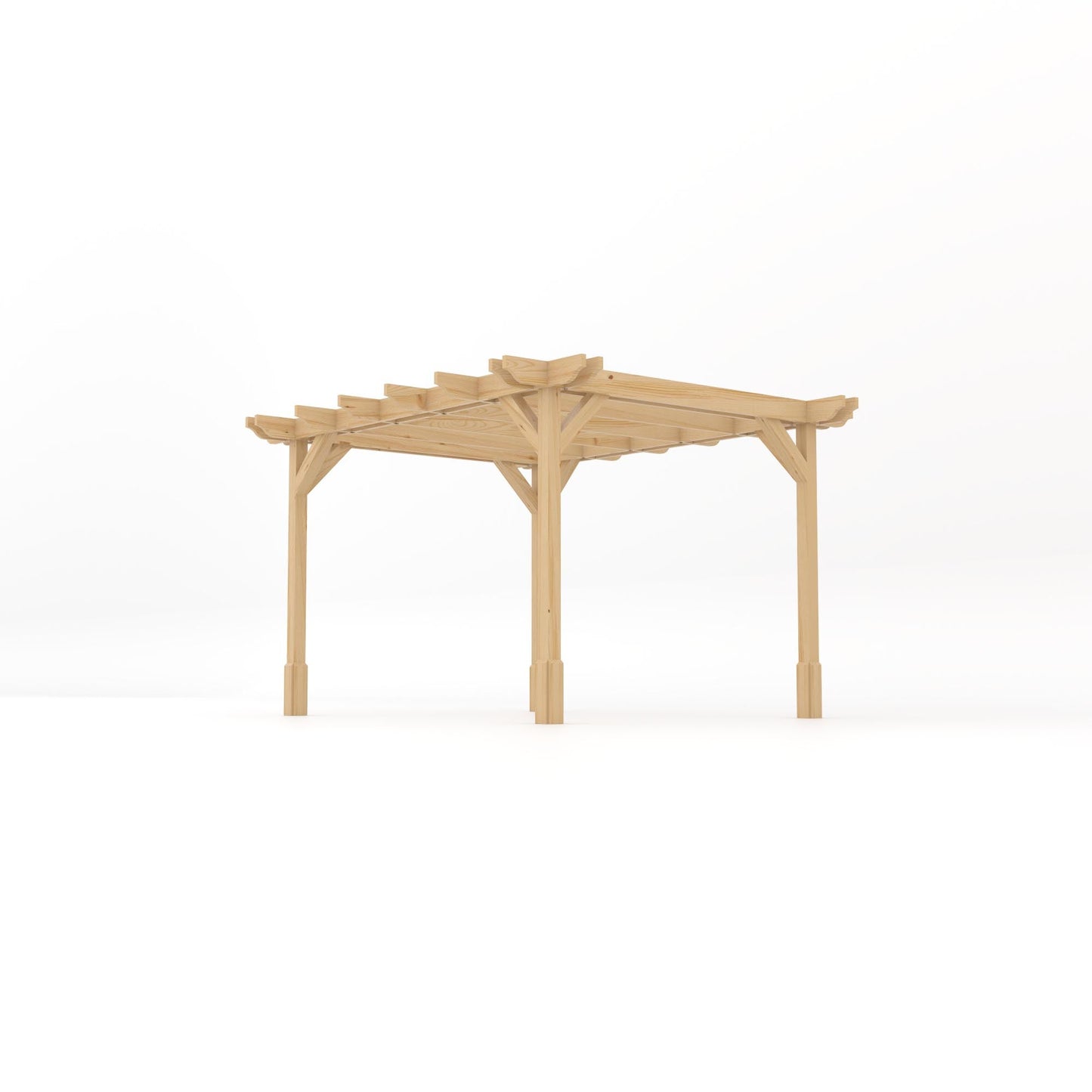 Freestanding Double Premium Pergola - Light Green - 3m Width x 3.6m Length