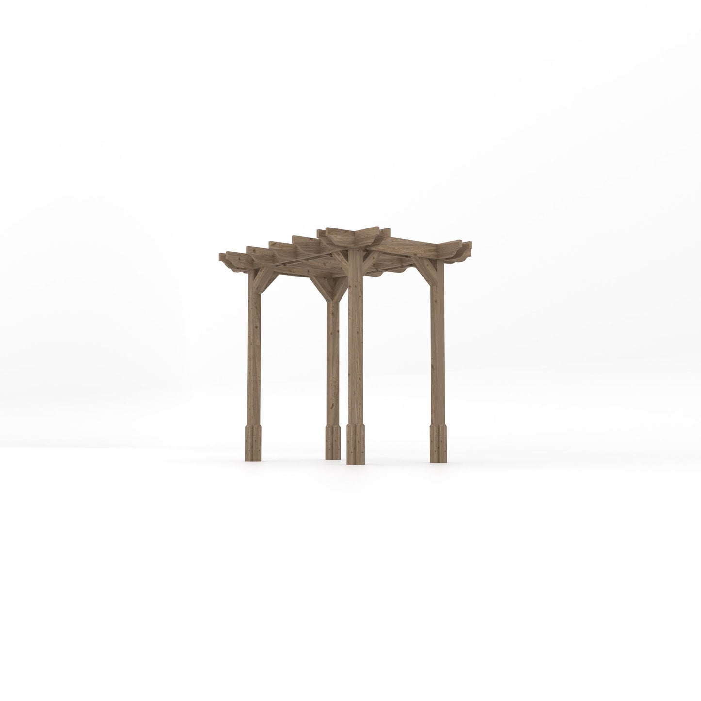 Freestanding Double Premium Pergola - Rustic Brown - 1.8m Width x 2.4m Length