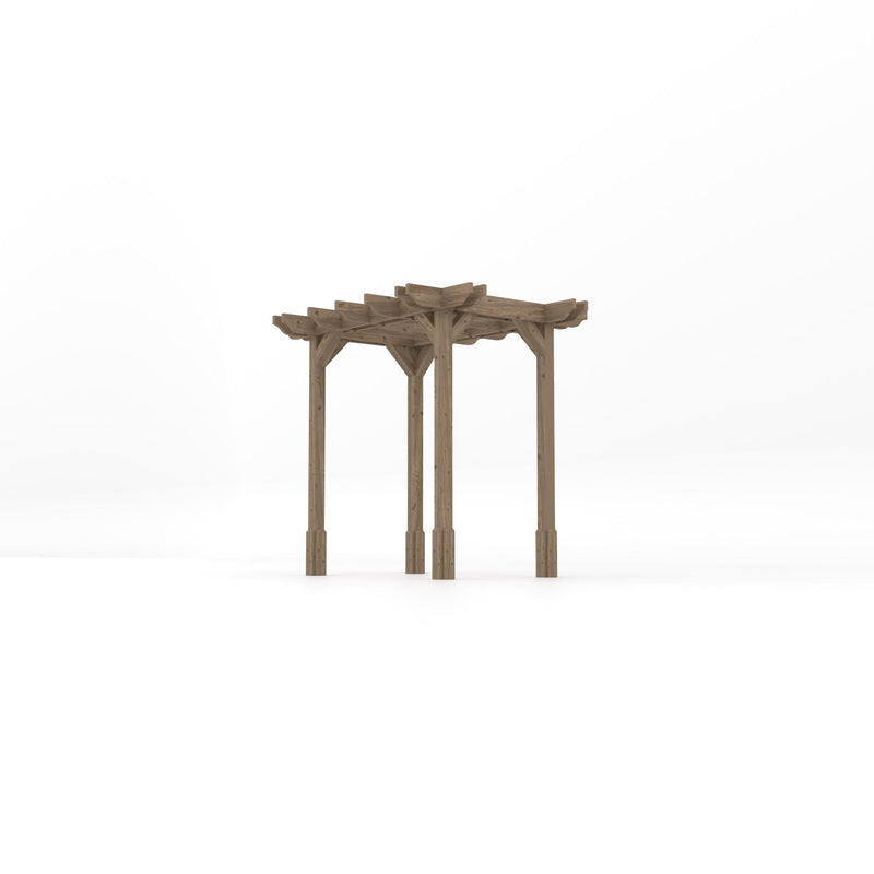 Freestanding Double Premium Pergola - Rustic Brown - 1.8m Width x 2.4m Length