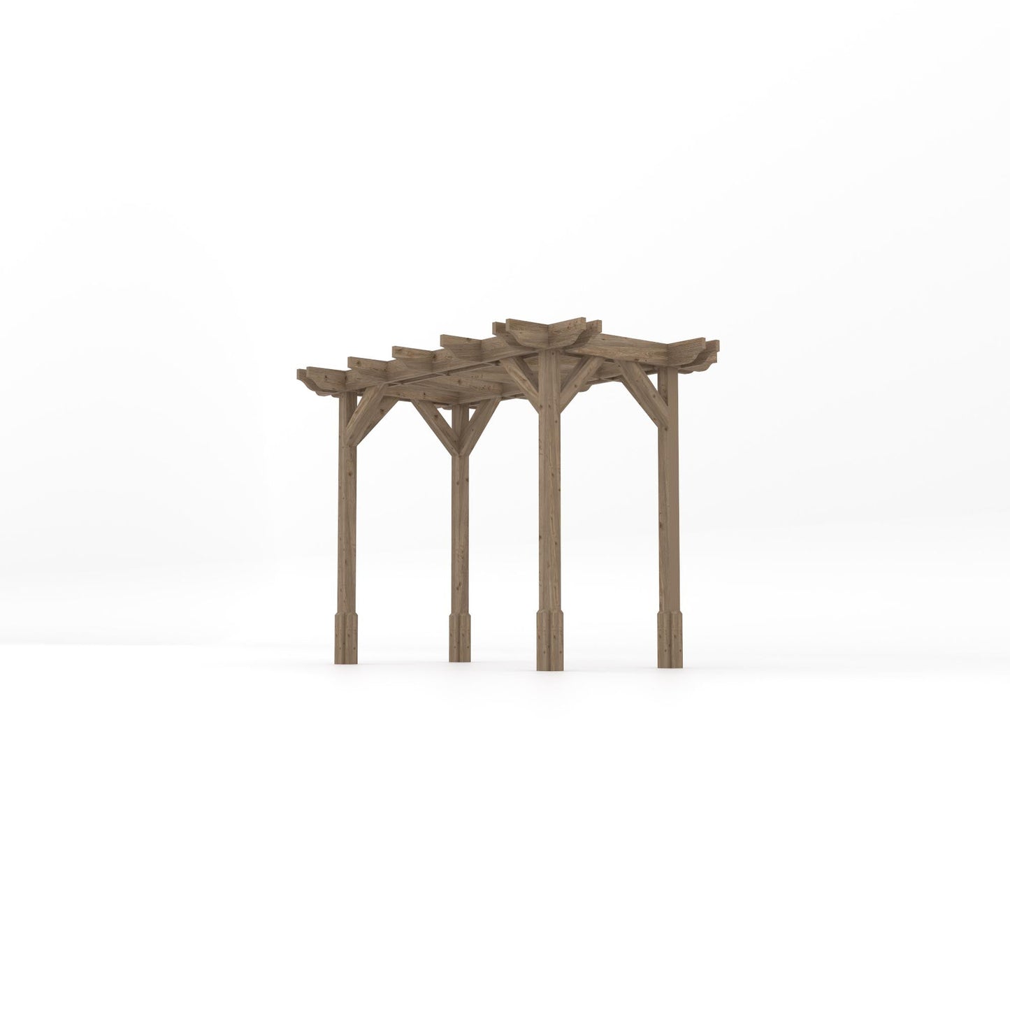 Freestanding Double Premium Pergola - Rustic Brown - 1.8m Width x 3m Length