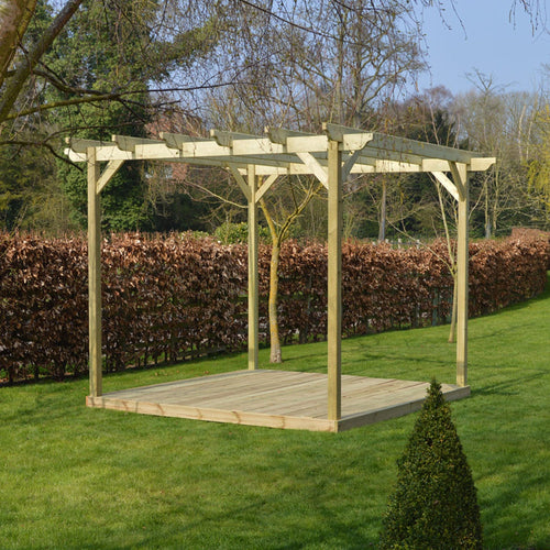 Freestanding Garden Pergola with Decking Kit | Timber | Multiple Sizes