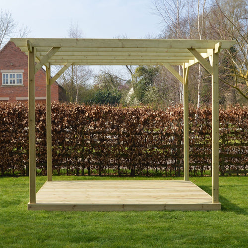 Freestanding Garden Pergola with Decking Kit | Timber | Multiple Sizes
