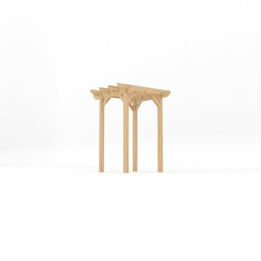 Pergola | Timber Garden Pergola | Freestanding Garden Structure | Open Slatted Roof | Light Green | 1.8m Width x 1.8m Length