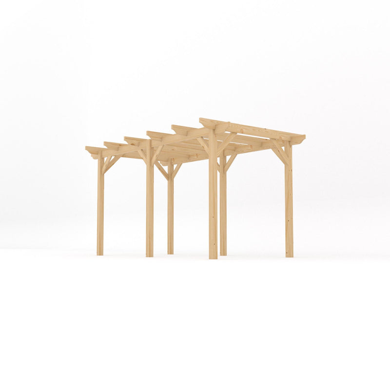Freestanding Garden Pergola - Light Green - 4.2m Width x 4.2m Length